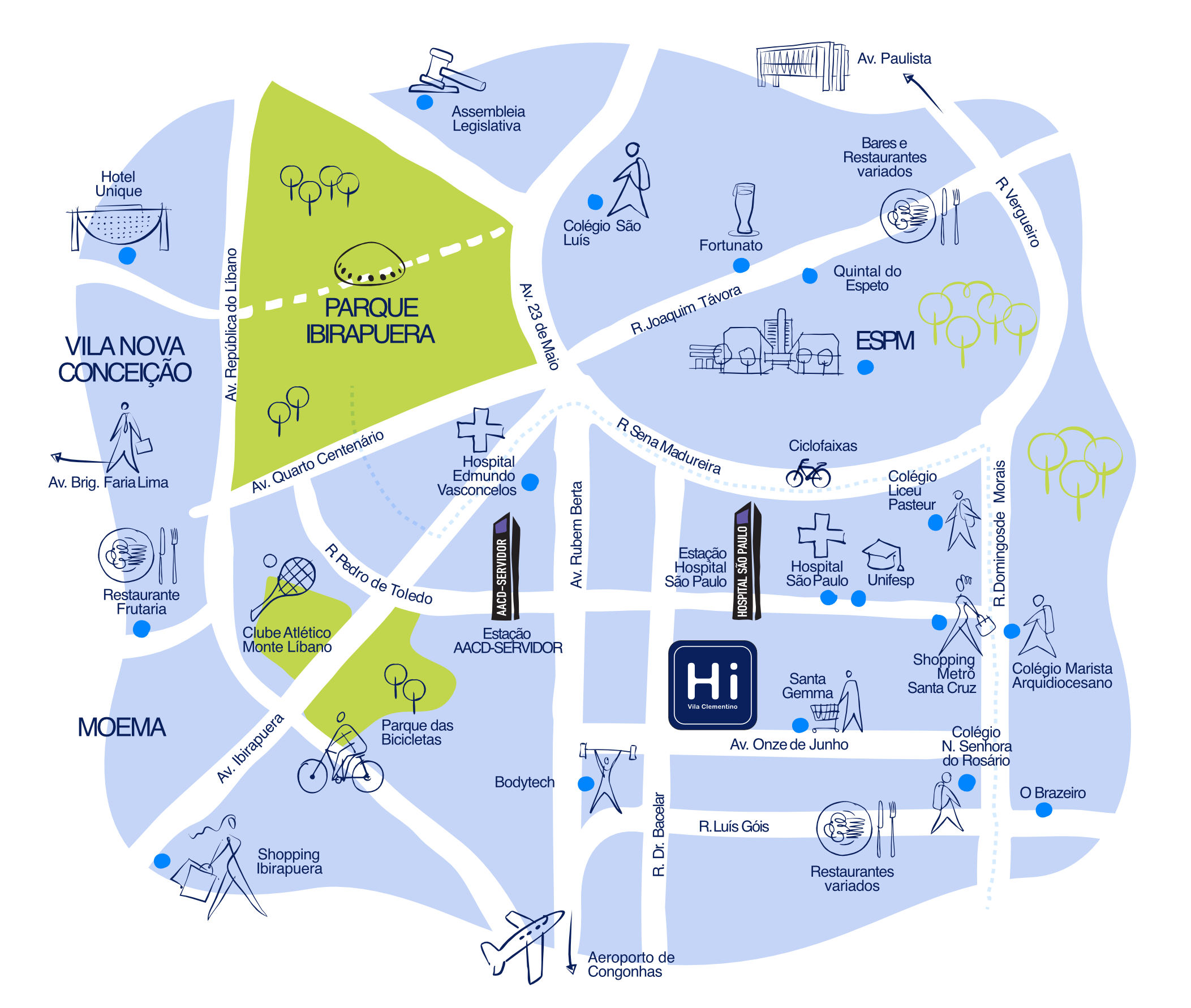 Mapa Hi Vila Clementino.