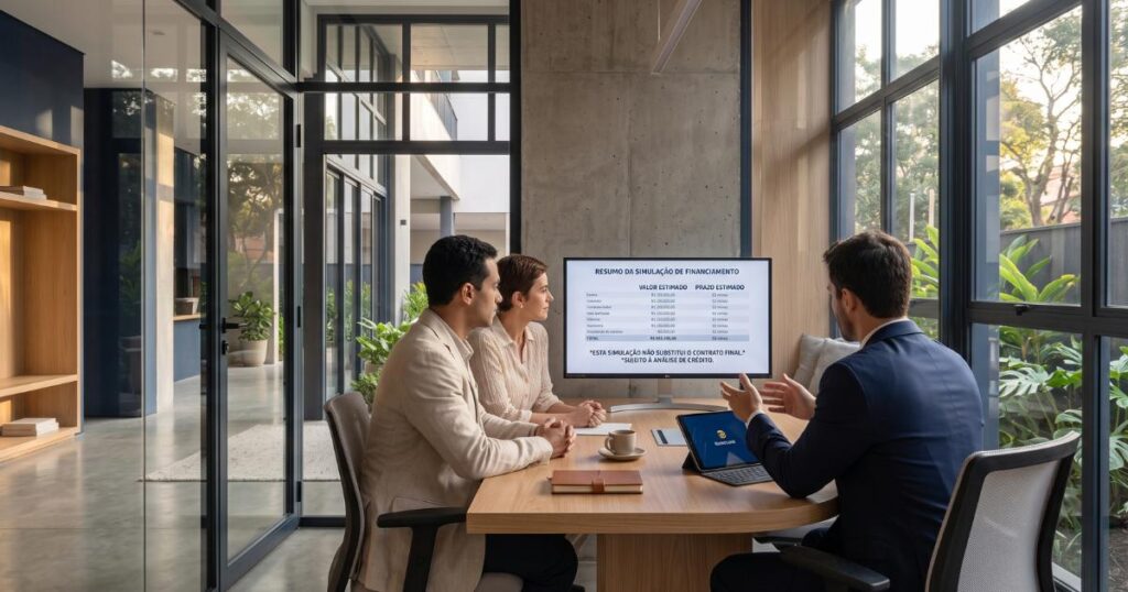A simulação do banco substitui o valor previsto no contrato?