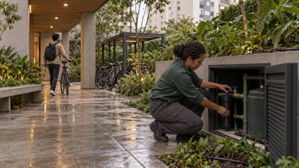 Sustentabilidade aplicada ao funcionamento do imóvel.